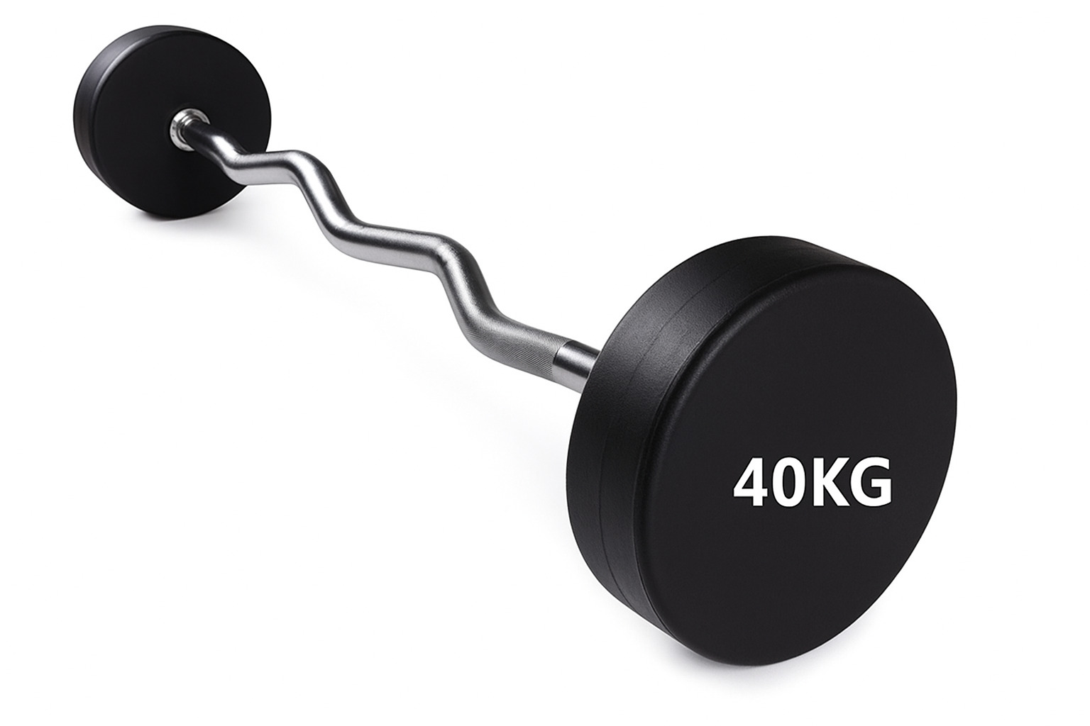 BW40 Rubber Fixed Zig-zag Barbell Weight 40kg (GateGold Fitness) Brand