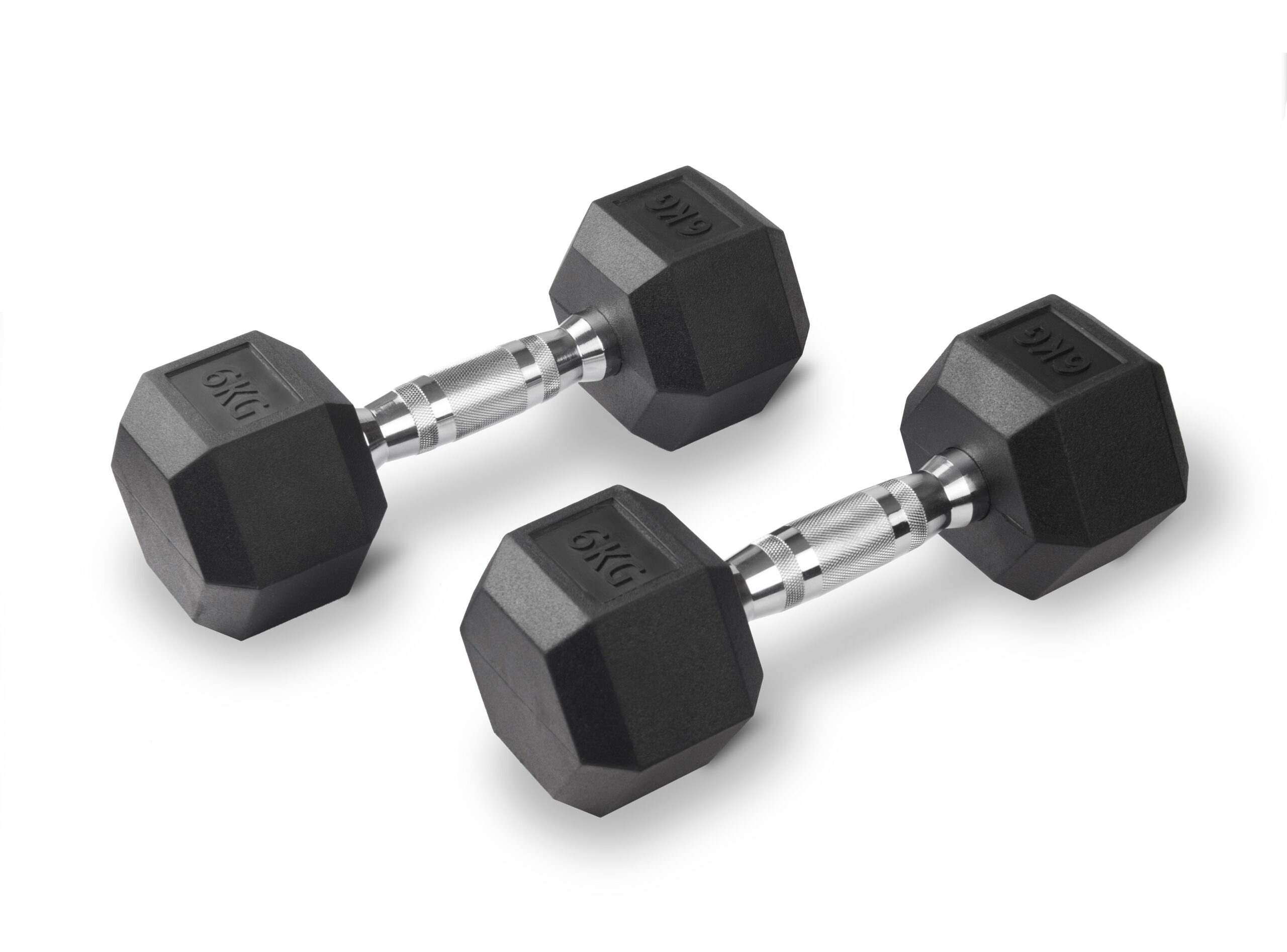 D2200.20 Rubber Hex Dumbbells/Weights 20kg (pair) (Pivot) Brand