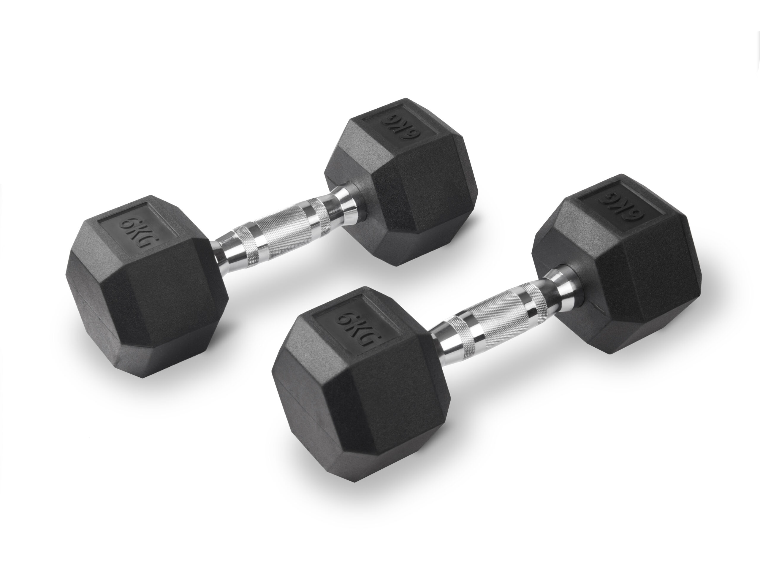BT-006-W -45kg Rubber Hex Dumbbells/Weights