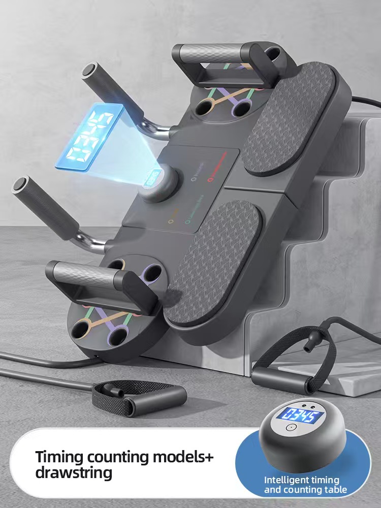 PS-TCR/PSTCR Multi Functional Push-up Board/ V-Push/Plank Support With Timing Counter + rope (Techno Fitness Brand)